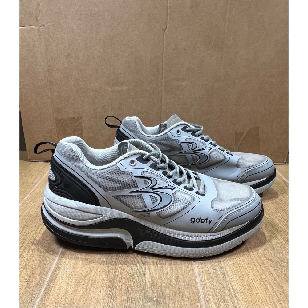 Gravity Defyer G-Defy Ion Mens 10 Grey Black Walking Shoes TB9022MGS-XW